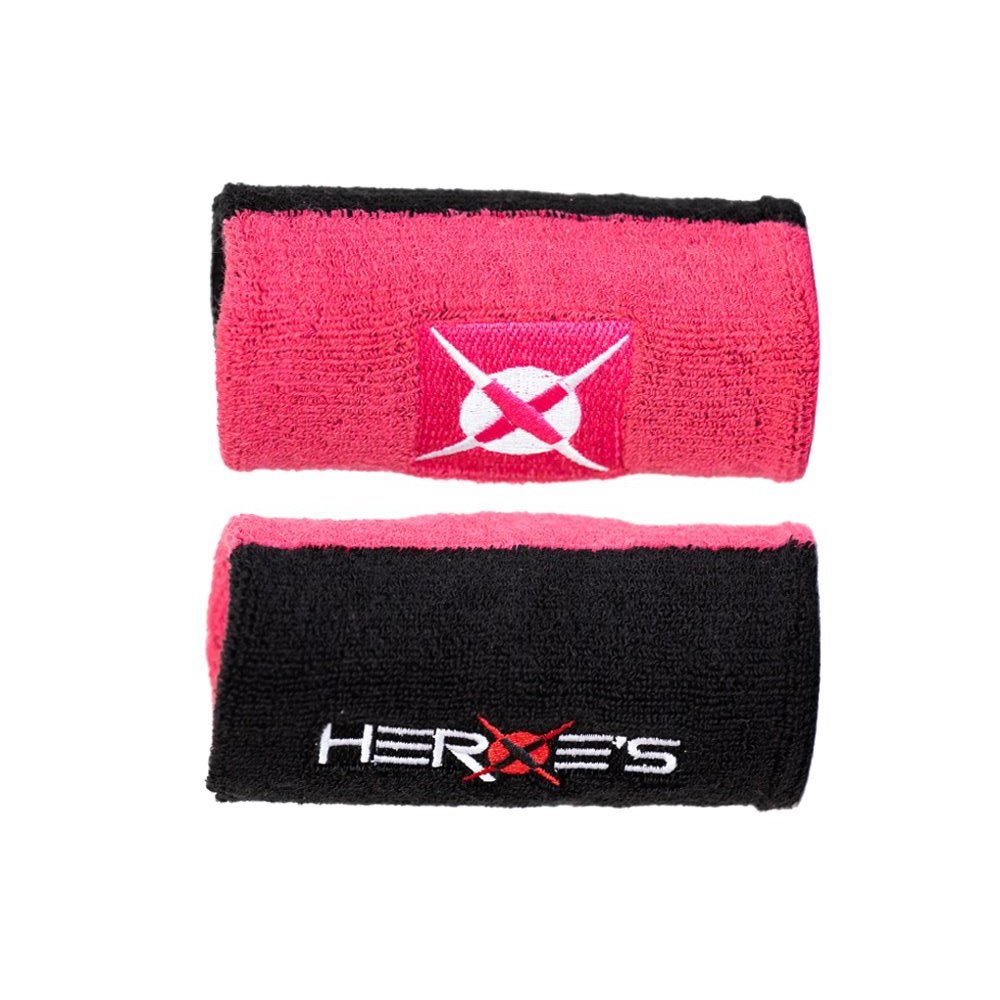 iambeachtennis shop wristbands - Heroes Beach Tennis Bicolor Cotton wristband/cuff in pink and black