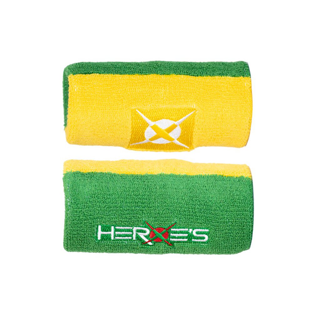 iambeachtennis shop wristbands - Heroes Beach Tennis Bicolor Cotton wristband/cuff in green and yellow