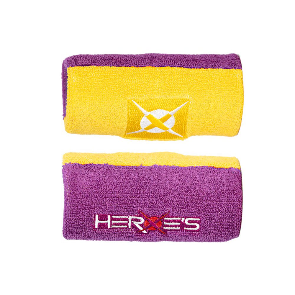 iambeachtennis shop wristbands - Heroes Beach Tennis Bicolor Cotton wristband/cuff in yellow and purple