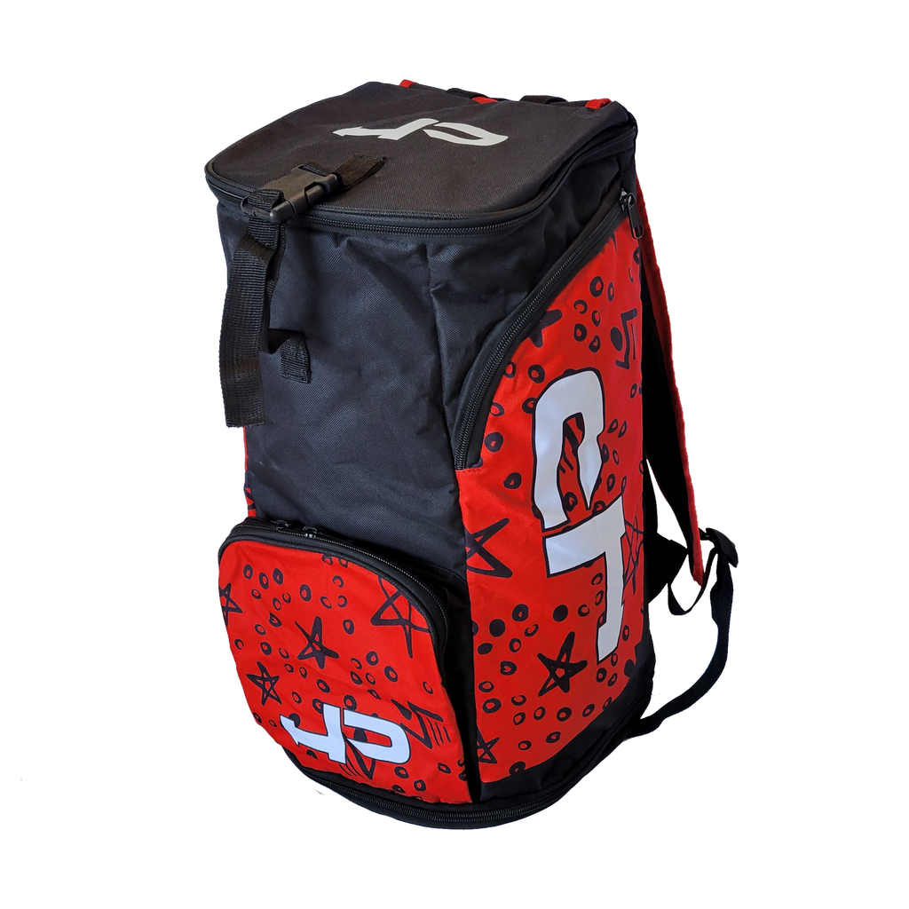 i am beach tennis boutique shop - High Power (HP) Beach Tennis JUMBO Paddle / Racket backpack - front and side