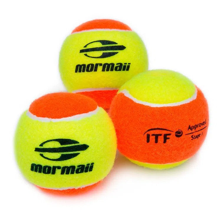 iambeachtennis usa shop presents Mormaii Beach Tennis stage 2 low compression beach tennis balls in a 3 pack. ITF approved.