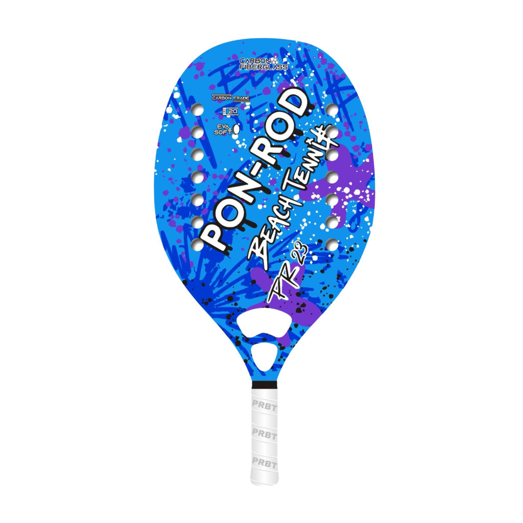 iamBeachTennis Boutique Store - Pon-Rod Beach Tennis Brand beach tennis paddle.  Model PON-ROD PR23 Blue Intermediate 2022 BT racket / raquete