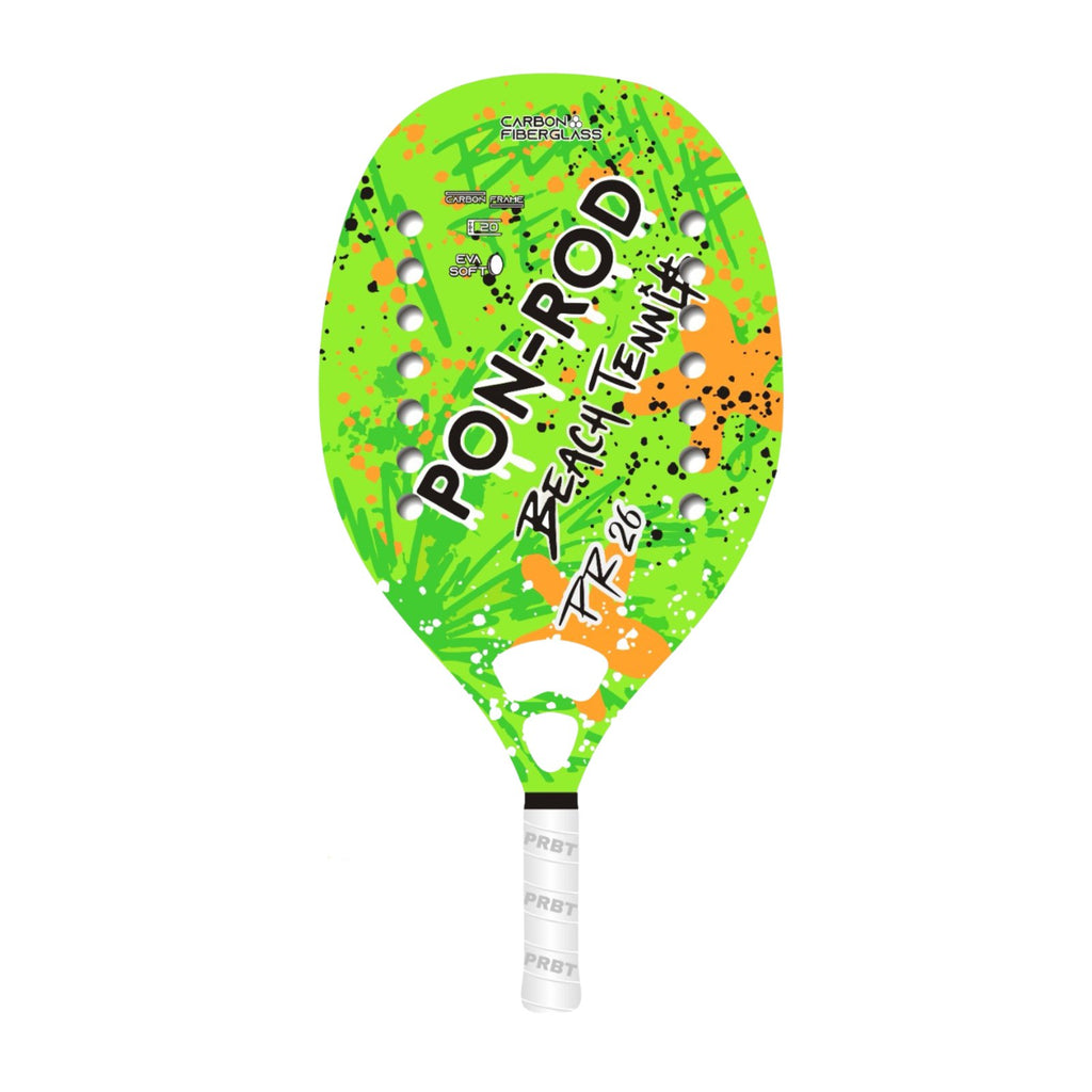 iamBeachTennis Boutique Store - Pon-Rod Beach Tennis Brand beach tennis paddle.  Model PON-ROD PR26 Green Intermediate 2022 BT racket / raquete