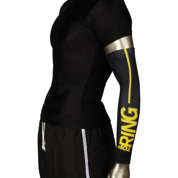 Top Ring beach tennis brand, black and yellow Beach Tennis arm cover/sleeve
