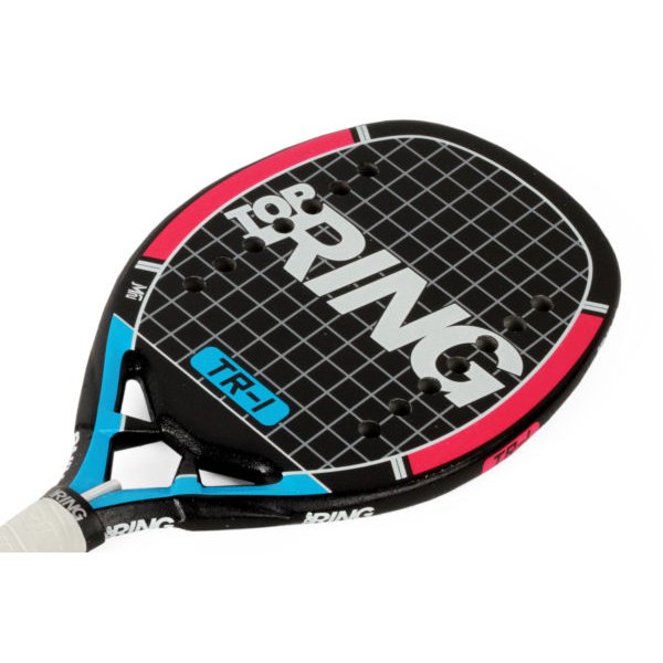 iambeachtennis miami Store - Top Ring Beach Tennis Brand year 2021 beach tennis paddle. The Racket model is a Top Ring TR-1 Advanced/Professional Beach Tennis racket - face view of the racket / Racquet. 