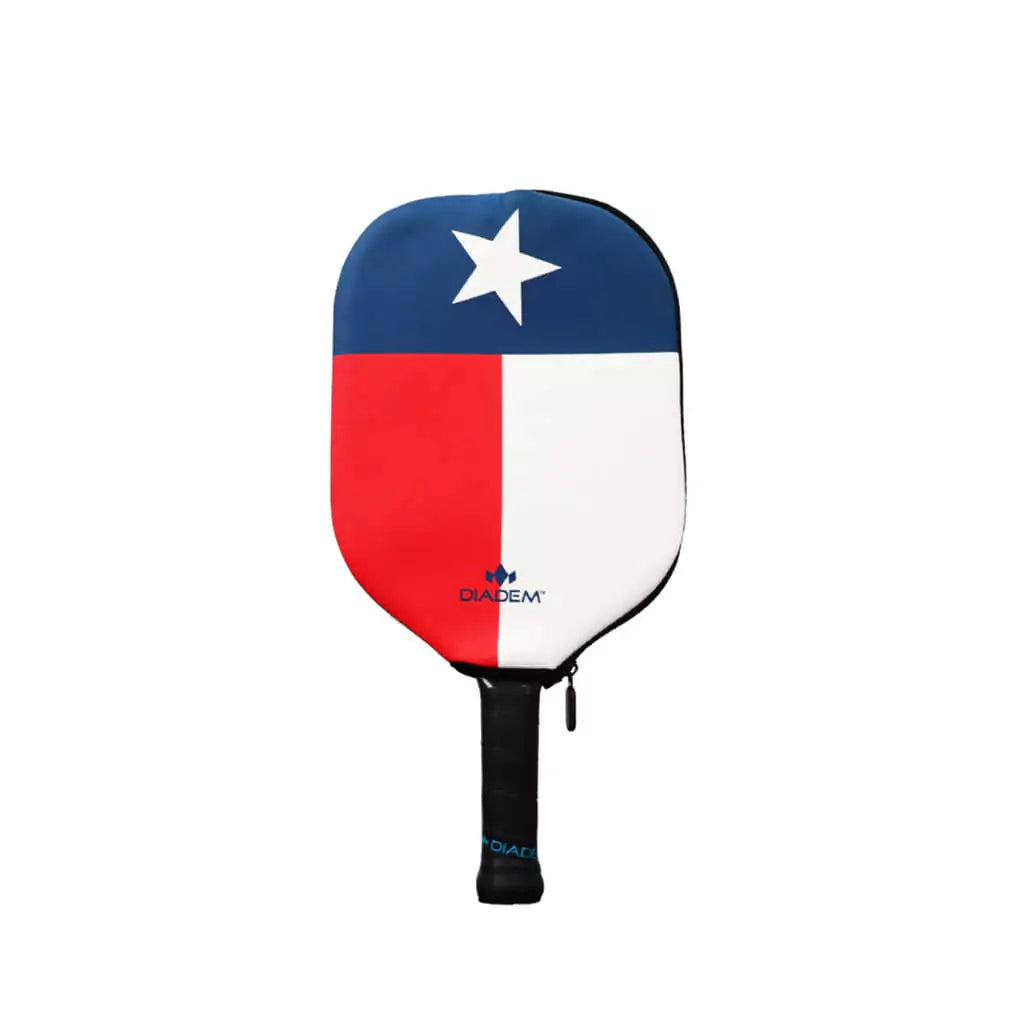 Shop iam-Pickleball a Miami Beach Boutique Store | iamRacketsports - Diadem Sports Pickleball Paddle Cover, color: red, white and blue wiht star